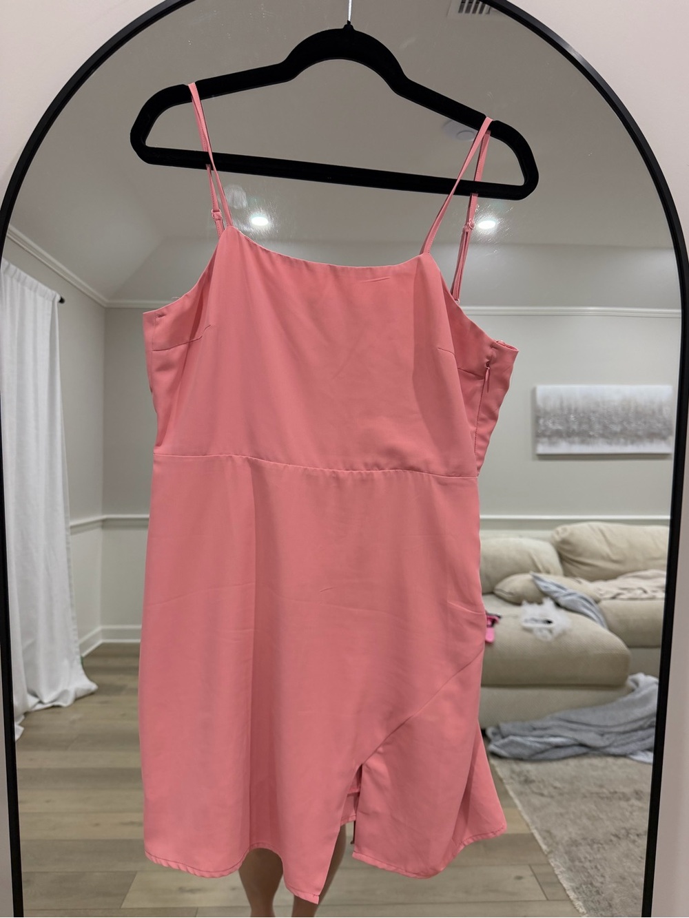 Peachy Pink Spaghetti Strap Slip Dress